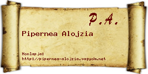 Pipernea Alojzia névjegykártya